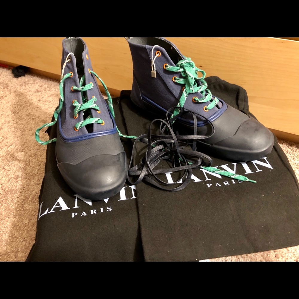 Lanvin Waterproof Mid Top Sneakers